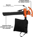 BLACK+DECKER 3-in-1 Electric Leaf Blower, Leaf Vacuum, Mulcher, 12-Amp (BV3100)