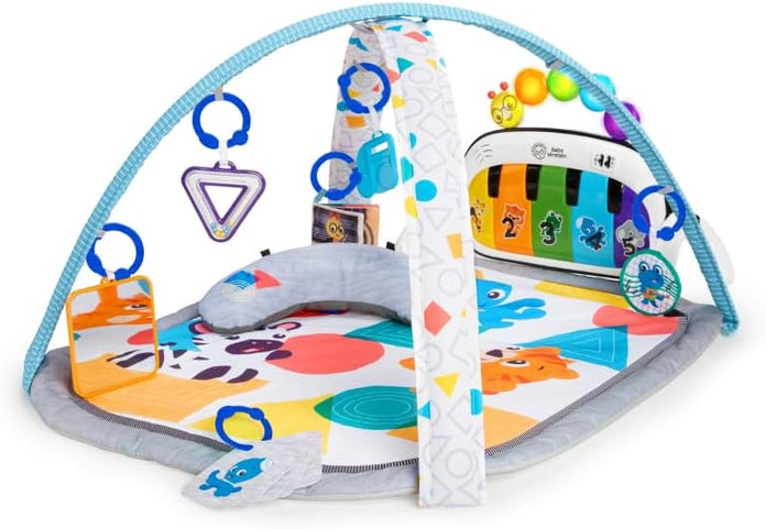 Baby Einstein 4-in-1 Kickin' Tunes Music and Language Play Gym and Piano Tummy Time Activity Mat
