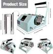 BetterSub Tumbler Mug Heat Press Machine 30 OZ 20 OZ 16 OZ Sublimation Straight Skinny Tumbler Mug Sublimation Print 11 OZ 15 OZ Sublimation Mug Heat Transfer (Teal)