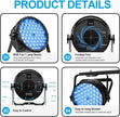 BETOPPER DJ Lights 2 Pack, 54x3W LED Par Lights, DMX Stage Lights Sound Activated, Strobe Wash Lights for Wedding, Church, Party, Club, Concert and Festival Events