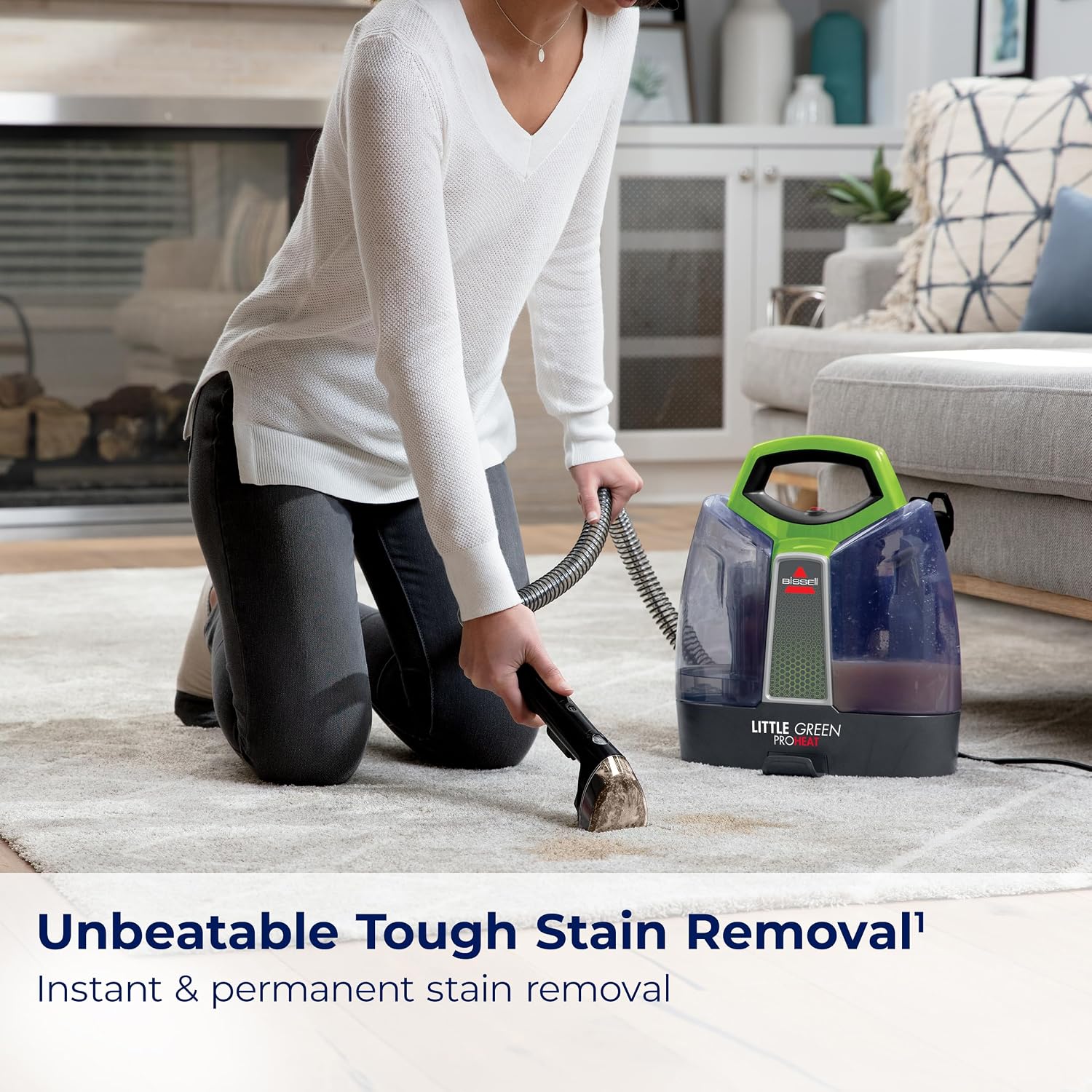 DEMO BISSELL Little Green ProHeat Portable Carpet & Upholstery Spot Cleaner with HydroRinse Self-Cleaning Tool