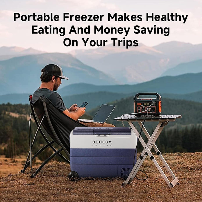 BODEGACOOLER 12 Volt Portable Refrigerator,64 Quart Car Fridge Dual Zone -4℉-68℉,60L Car Freezer APP Control