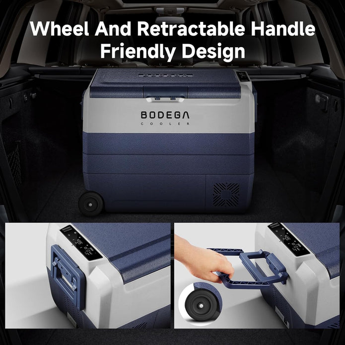 BODEGACOOLER 12 Volt Portable Refrigerator,64 Quart Car Fridge Dual Zone -4℉-68℉,60L Car Freezer APP Control