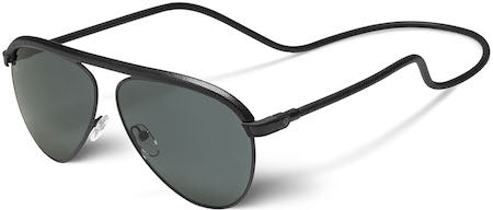 New Barberini BR 160809 61 12 Platinum Glass Polarized Sunglasses