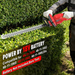 Hedge Trimmer Compatible for Milwaukee 18V Battery，Cordless Electric Hedge Trimmer with 1600RPM Brushless Motor, 22'' Dual-Action Blade with 3/5'' Cutting Capacity