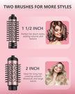Rotating Hair Dryer Brush, 3-in-1 Hot Air Styler and Rotating Brush, Rotating Blow Dryer Brush with 2 Detachable Brushes(1.5