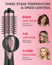 Rotating Hair Dryer Brush, 3-in-1 Hot Air Styler and Rotating Brush, Rotating Blow Dryer Brush with 2 Detachable Brushes(1.5