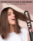 Rotating Hair Dryer Brush, 3-in-1 Hot Air Styler and Rotating Brush, Rotating Blow Dryer Brush with 2 Detachable Brushes(1.5