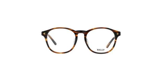 Bally BY5008-D Tortoise 055 Round Plastic Eyeglasses Frame 52-18-145 Asian Fit