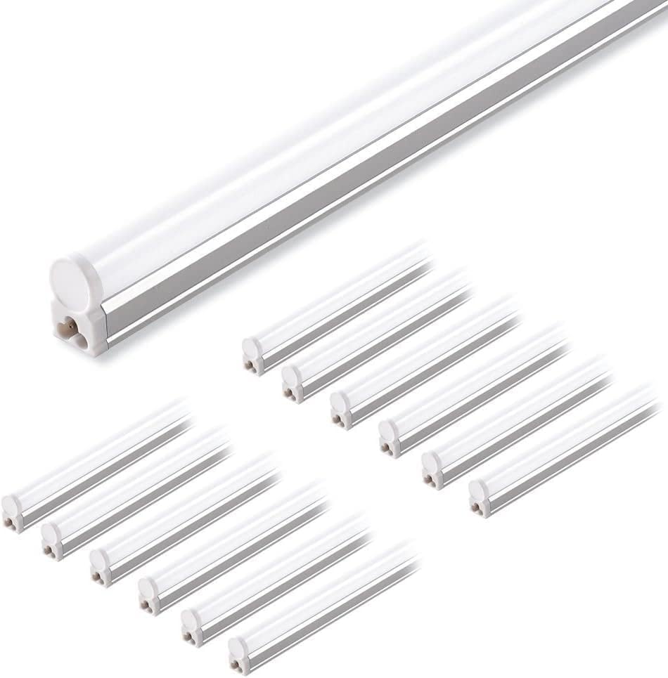 Barrina 12 Pack T5 LED Shop Light 4FT, 5000K Daylight White, 2200lm, 20W