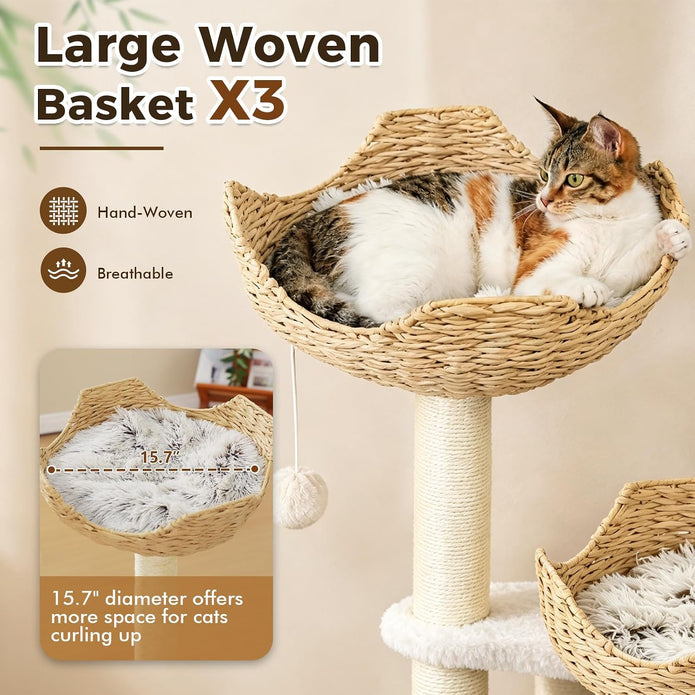 Road Modern Cat Tree with Baskets, 44