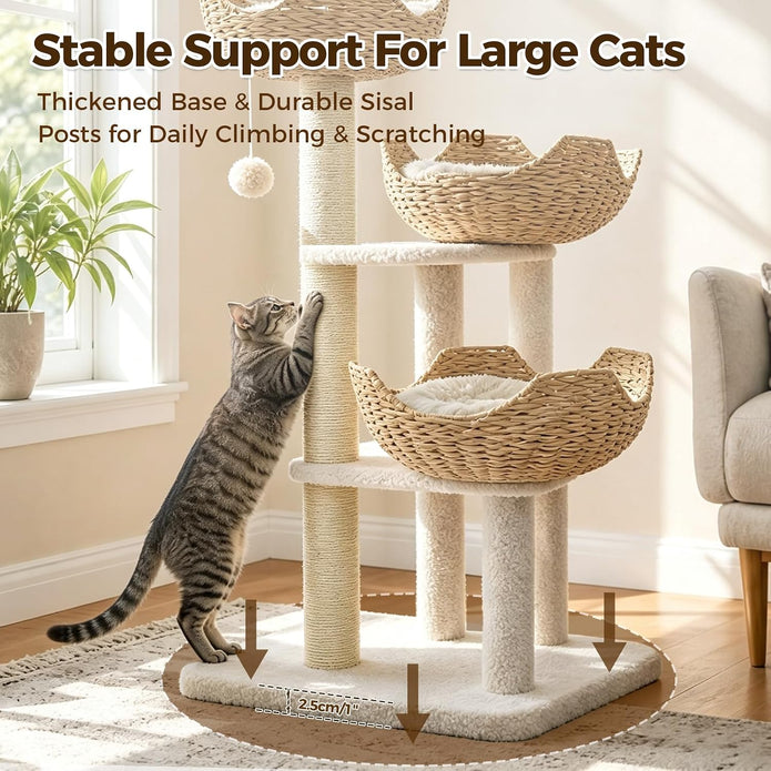 Road Modern Cat Tree with Baskets, 44