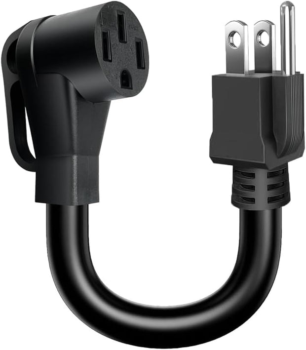 50Amp to 15Amp 110 Volt Adapter Cord, Nema 5-15P Male to 14-50R Female Power Connector for Level 1 EV Chargers (not for RVs)