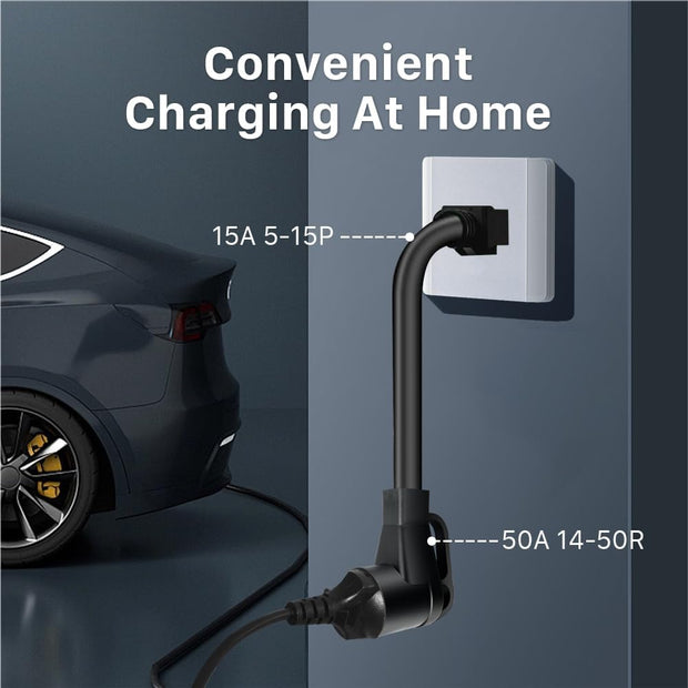 50Amp to 15Amp 110 Volt Adapter Cord, Nema 5-15P Male to 14-50R Female Power Connector for Level 1 EV Chargers (not for RVs)
