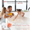 DEMO CAMPLUX Tankless Water Heater Electric 14kW 240 Volt, On Demand Instant Hot Water Heater with Self-Modulating Save Energy, Save Sapce, ETL Certificated, White