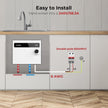 DEMO CAMPLUX Tankless Water Heater Electric 14kW 240 Volt, On Demand Instant Hot Water Heater with Self-Modulating Save Energy, Save Sapce, ETL Certificated, White