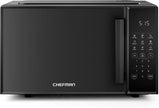 Chefman Countertop Microwave Oven 0.9 Cu. Ft., 900 Watts with 10 Power Levels, 6 Cooking Presets with One-Touch Express Cook, Eco Mode, Child Safety Lock, & Mute Button - Black