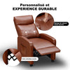 Comhoma Push Back Faux Leather Massage Recliner with Footrest, Brown