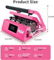 Tumbler Heat Press Machine, Mug Press Machine for 30oz 20oz, Sublimation Blank Skinny Tumbler Glass Jar Can 11-16oz Mugs, Heat Transfer Print for Sublimation Tumblers, Cups, Mugs Hot Pink