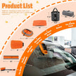 12FT Car Wash Brush with Long Handle, Car Cleaning Kit with Soft Bristle Wash Brush, Microfiber Cleaning Mop, Window Squeegee, Mitt, Wheel Brush, Bucket, Drying Towel for RV, Truck, Boat