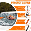 12FT Car Wash Brush with Long Handle, Car Cleaning Kit with Soft Bristle Wash Brush, Microfiber Cleaning Mop, Window Squeegee, Mitt, Wheel Brush, Bucket, Drying Towel for RV, Truck, Boat