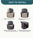 4pcs Set Jacquard Velvet Leopard Print Chivas Single Recliner Sofa Cover
