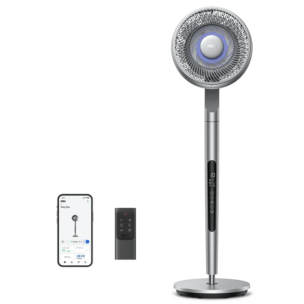 DREO TurboPoly Fan 715S Smart Pedestal Air Circulator Fan
