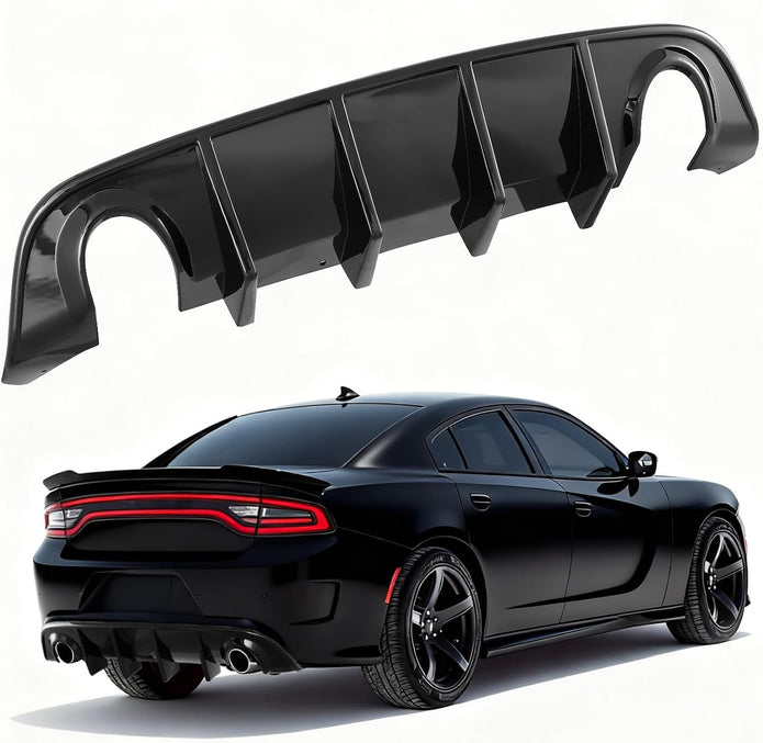 2015-2023 Charger SRT Daytona Scat Pack R/T 392 & SRT GT R/T Rear Lip Bumper Diffuser Valance Rear Bumper Lip Diffuser (Gloss Black)