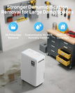 30 Pint Dehumidifier, 2500 Sq. ft Dehumidifier for Basement with Drain Hose | Dehumidifiers for Home, RV, Bathroom, Bedroom, Garage, Intelligent Humidity Control
