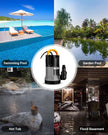 DEKOPRO Submersible Water Pump 1HP 3302GPH 750W Utility Pump Portable Electric Water Transfer Pump for Swimming Pool Tub Garden Pond with 16-Foot Cord