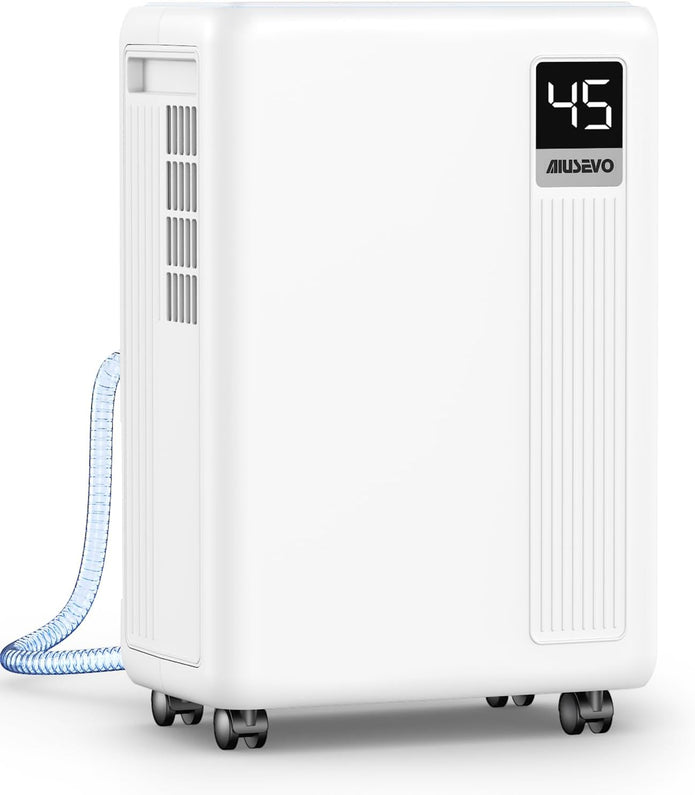 30 Pint Dehumidifier, 2500 Sq. ft Dehumidifier for Basement with Drain Hose | Dehumidifiers for Home, RV, Bathroom, Bedroom, Garage, Intelligent Humidity Control