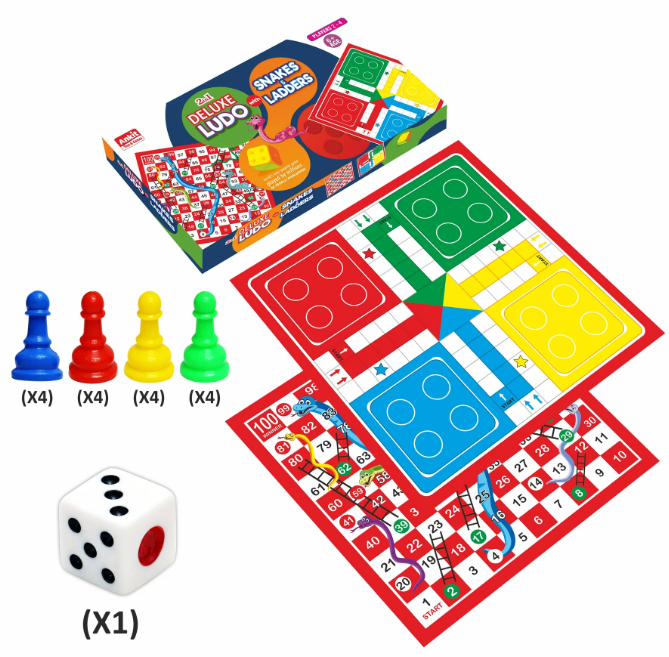 Ankit Toys & Games Ludo & Snake & Ladders Board Game Set for 6+ Years Kids & Adults