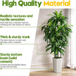 Artificial Dracaena Tree Indoor, 6FT Tall Fake Tree with White Tall Planter
