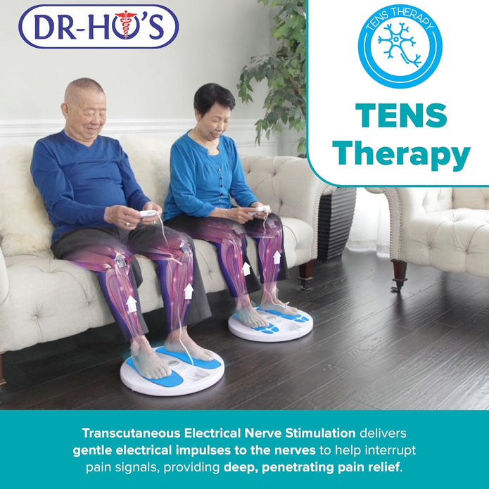 DR-HO'S Circulation Promoter Essential Package – 4-in-1 Therapy Device with TENS, EMS, NMES & AMP Technologies – Supports Circulation, Foot & Leg Comfort