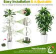 Artificial Dracaena Tree Indoor, 6FT Tall Fake Tree with White Tall Planter