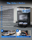 USED LIKE NEW ECOVACS DEEBOT T50 MAX Robot Vacuum and Mop, 18,500Pa Blast Suction 18mm Auto-Lift, 167℉ Mop Washing, Self-Emptying and Mop Drying, TruEdge Cleaning, ZeroTangle for Pet Hair, YIKO Agent
