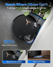 USED LIKE NEW ECOVACS DEEBOT T50 MAX Robot Vacuum and Mop, 18,500Pa Blast Suction 18mm Auto-Lift, 167℉ Mop Washing, Self-Emptying and Mop Drying, TruEdge Cleaning, ZeroTangle for Pet Hair, YIKO Agent