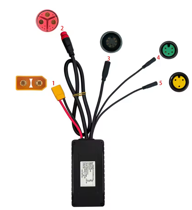 Ebike Brushless Motor Controller LSW1838-17E 48V 38A Suitable for Electric Bicycles Scooters Fat-Tire Bikes Speed Controller