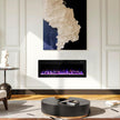 DEMO MODEL 50 Inch Ultra Thin Electric Fireplace-Narrow Bezel Linear Fireplace Heater Recessed Wall Mounted, Remote and Screen Control, 8H Sleep Timer, Low Noise, 750/1500W for Living Room, Bedroom