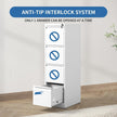 4 Drawer File Cabinet with Lock,Metal Vertical Filing Cabinets for Home Office,Heavy Duty File Storage Cabinet for Letter/Legal/A4/F4 Size File,Assembly Require (White, Vertical 4 Drawer)