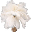 Artificial Feather Table Lamp, USB Rechargeable Decorative Lights with 3 Light Tones, Bedroom Beside Lamp for Home Party Wedding Shop Decoration (White)
