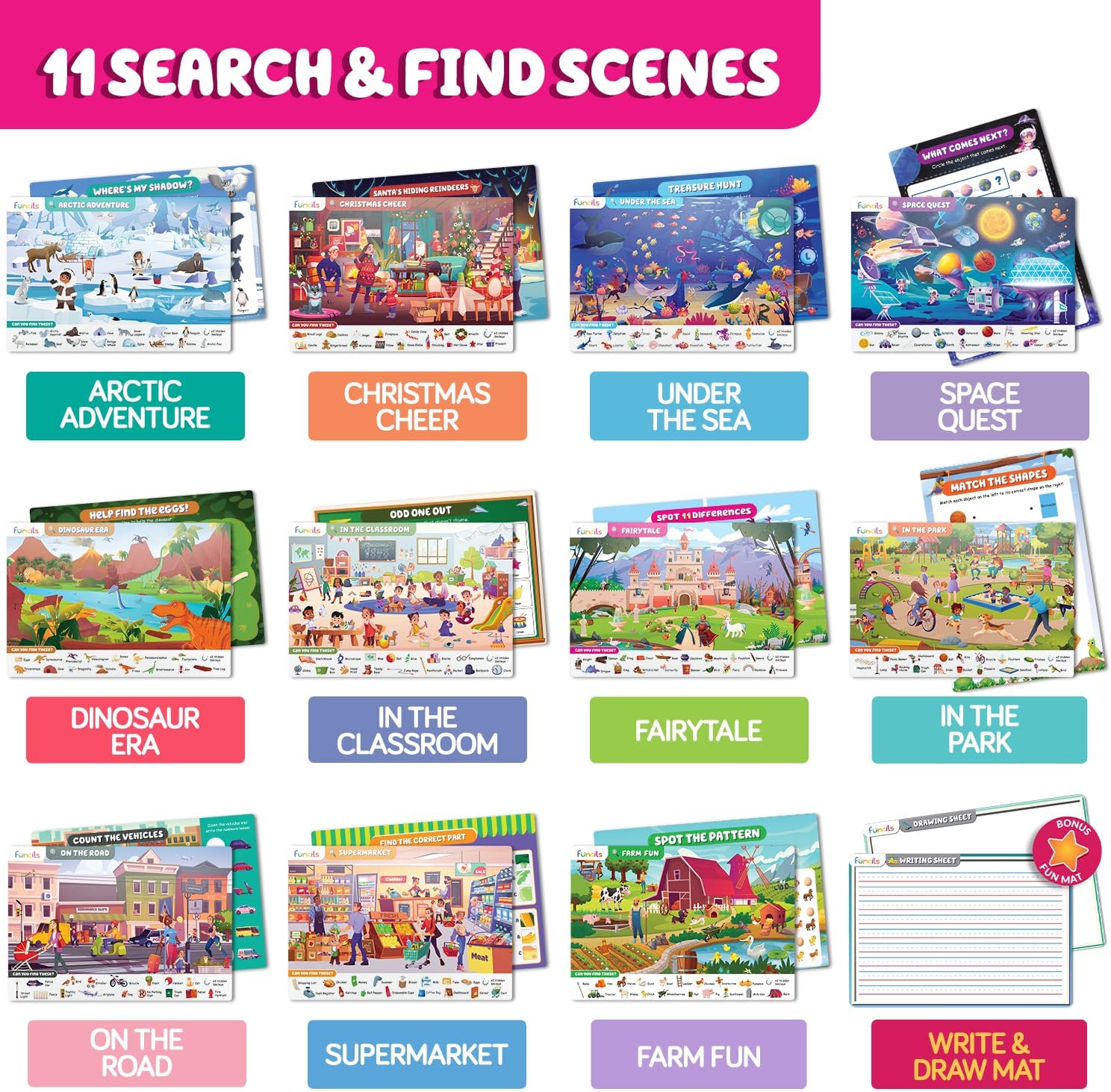 New Preschool Learning Activities  Funcils Search and Find (3-5 years)