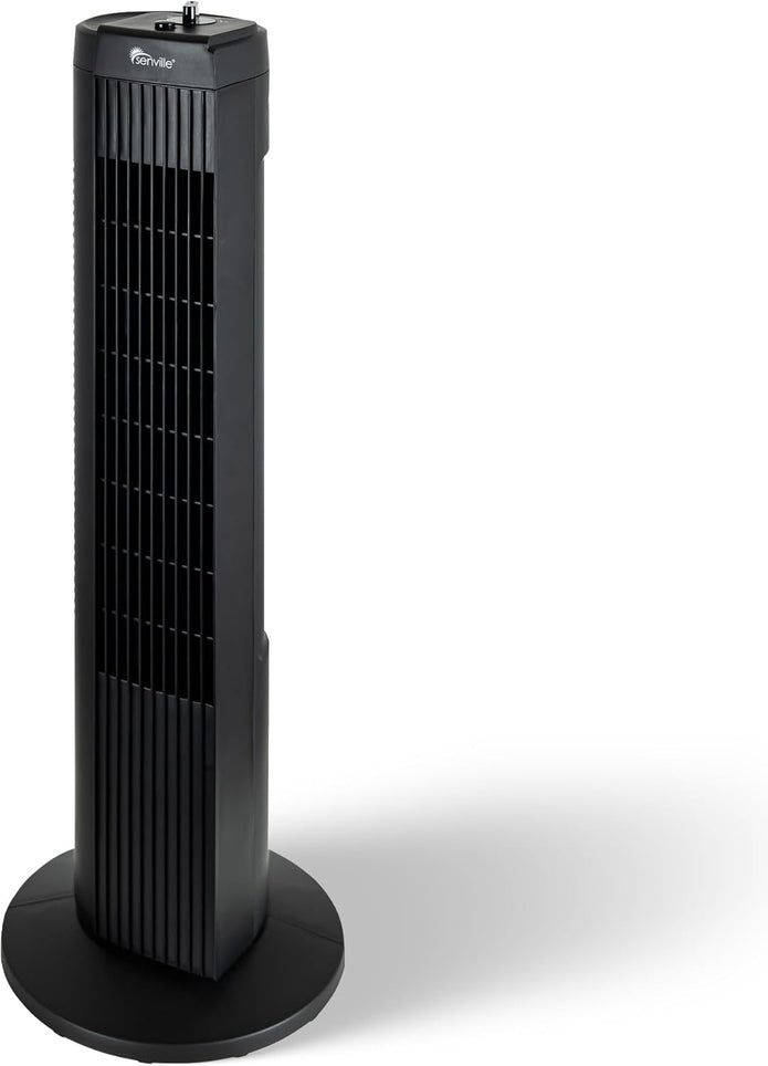 Senville 27" Standing Fan for Bedroom and Home with 60° Oscillation, 3 Speed, Compact Space-Saving Design, SENFZ10-19M