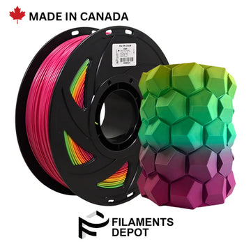 Filaments Depot Gradient PLA  TRICOLOR - 1.75mm 1kg-CMY - Cyan Magenta Yellow