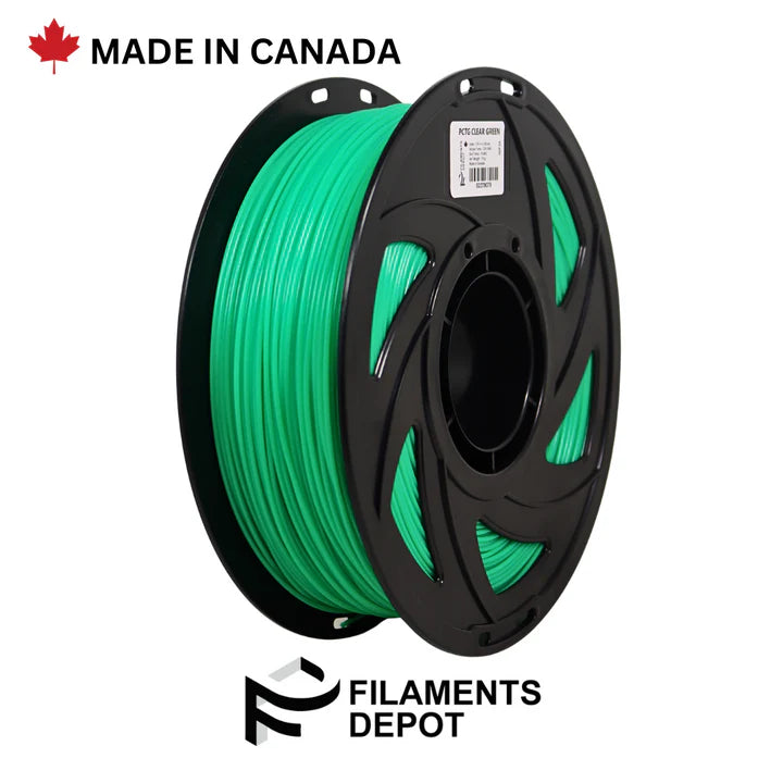 Filaments Depot PCTG 1.75mm 0.5kg/1kg -Semi-Transparent Green / 1 KG