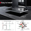 GASLAND 21 Inch Electric Cooktop 2 Burner, Built-in, 220V | ETL Certified, 16 Power Levels, Slide Touch Control, Timer