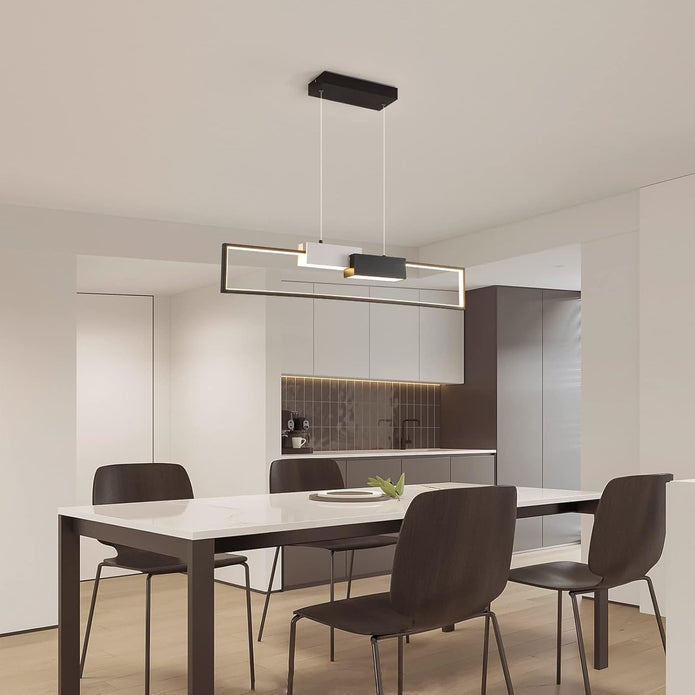 Tioolo Modern Chandeliers for Dining Room, Dimmable LED Chandelier, 36W