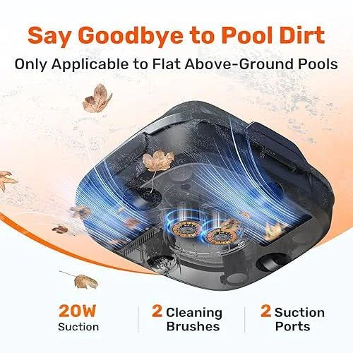 LIKE NEW Gosvor LiteVac 800 Cordless Robotic Pool Cleaner Automatic Vacuum Flat Floor