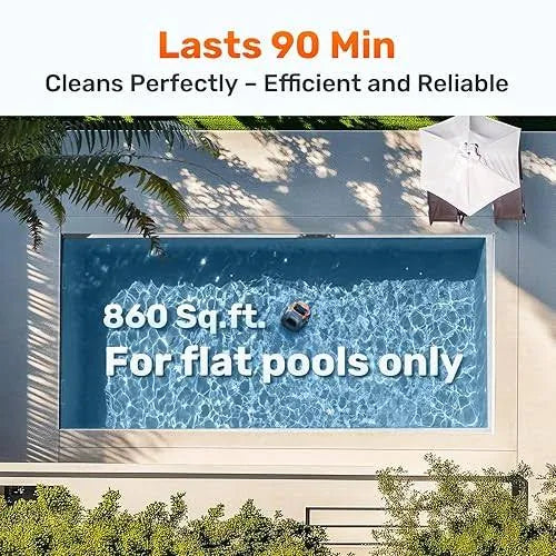 LIKE NEW Gosvor LiteVac 800 Cordless Robotic Pool Cleaner Automatic Vacuum Flat Floor
