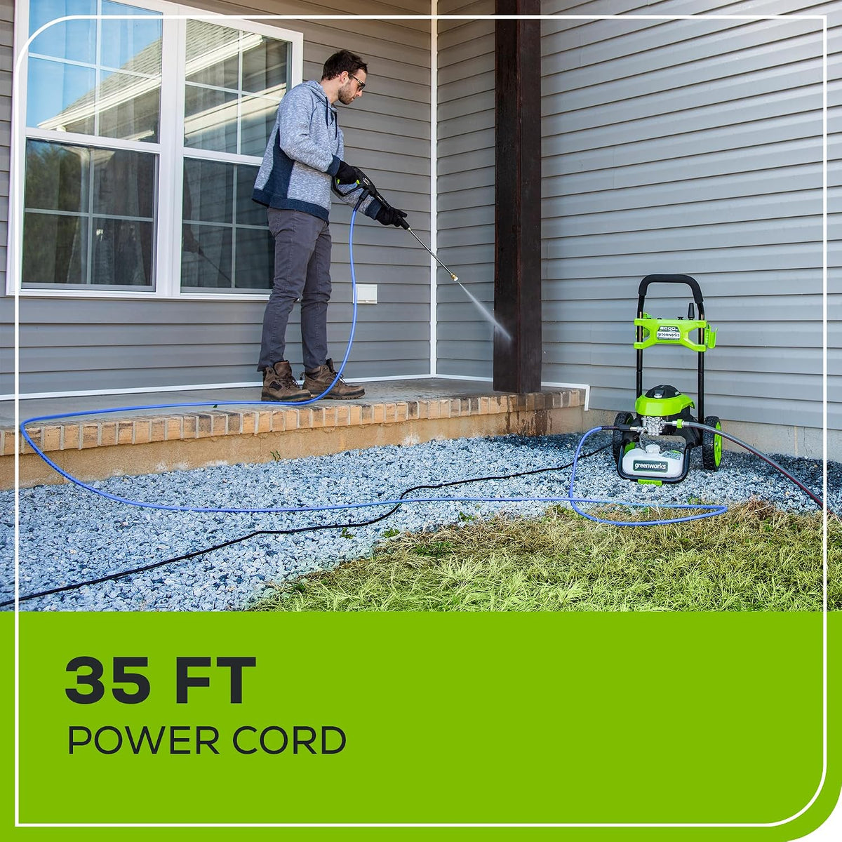 Greenworks 2000 PSI 1.2-Gallon-GPM Cold Water Electric Pressure Washer